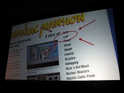 画像ギャラリー No.017のサムネイル画像 / ［GDC 2011］「Maniac Mansion」の制作者が語る，LucasArtsが手探り状態でヒット作を作るまで
