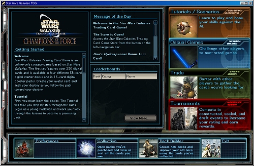 画像ギャラリー No.001のサムネイル画像 / SWGのトレーディングカードゲーム,「Champions of the Force」のサービスがスタート