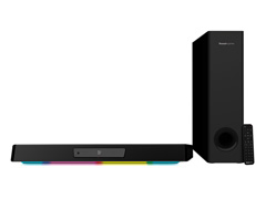 Creative，ゲーマー向けサウンドバー「Katana V2X」を発売。小型のサブウーファーを採用した廉価モデル