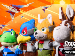 「スターフォックス」より,フォックス,ファルコ,ペッピー,スリッピーのぬいぐるみが登場。6月下旬に発売