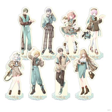 画像ギャラリー No.004のサムネイル画像 / テーマは「ミントチョコ」。にじさんじライバー8人によるグッズ「Minty Mate」が7月3日に発売