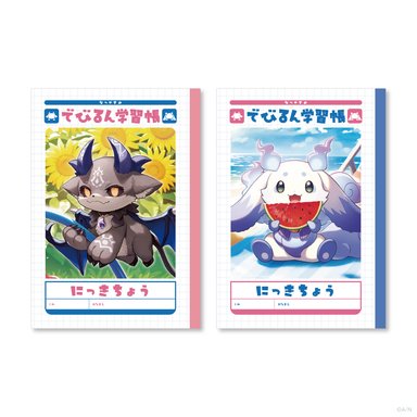 画像ギャラリー No.006のサムネイル画像 / 夏を満喫する「でびでび・でびる」と「ルンルン」を描いたかわいらしいグッズ「でびるんとなつやすみ」が7月21日発売