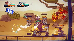 画像ギャラリー No.004のサムネイル画像 / レトロなカートゥーン作品にインスパイアされたベルトスクロールACT「熱血乱闘軍団」,Steamでリリース。最大4人のローカル協力プレイに対応
