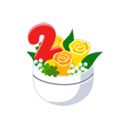 画像ギャラリー No.002のサムネイル画像 / 「ハッピーベジフル」，2周年記念ステッカーを集めて限定アイテムをもらおう