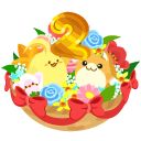 画像ギャラリー No.009のサムネイル画像 / 「ハッピーベジフル」，2周年記念ステッカーを集めて限定アイテムをもらおう