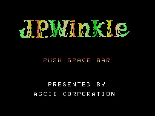 画像ギャラリー No.001のサムネイル画像 / 「J.P.ウィンクル(MSX版)」,プロジェクトEGGで配信開始。これぞ古き良き王道といえるサイドビューのアクションゲーム