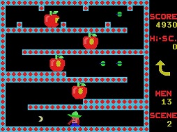 画像ギャラリー No.002のサムネイル画像 / 名作アクション「ブーメラン(MSX版)」プロジェクトEGGで配信開始。クセのあるブーメランの軌道をマスターして敵を倒そう