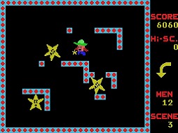画像ギャラリー No.003のサムネイル画像 / 名作アクション「ブーメラン(MSX版)」プロジェクトEGGで配信開始。クセのあるブーメランの軌道をマスターして敵を倒そう