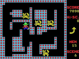 画像ギャラリー No.004のサムネイル画像 / 名作アクション「ブーメラン(MSX版)」プロジェクトEGGで配信開始。クセのあるブーメランの軌道をマスターして敵を倒そう