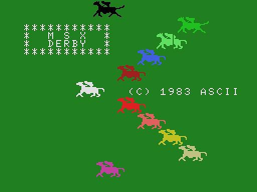画像ギャラリー No.001のサムネイル画像 / 名作競馬ゲーム「MSXダービー（MSX版）」プロジェクトEGGで配信開始。3000円の資金を使って7レースの予想に挑戦