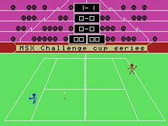 「3Dテニス（MSX版）」，プロジェクトEGGで本日配信。コートを横方向から見てプレイするクラシックスタイルのテニスゲーム