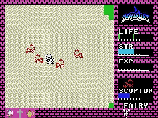 画像ギャラリー No.005のサムネイル画像 / 名作アクションRPG「ハイドライド(MSX・Win11対応版)」プロジェクトEGGで配信開始。セーブ機能や画面切り替えスクロールを搭載