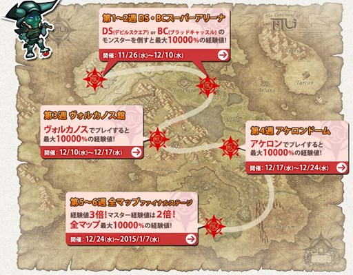 画像ギャラリー No.002のサムネイル画像 / 「ミュー 奇蹟の大地」Delicious World Tour第5，6週は全マップの獲得経験値が最大“10,000％”に
