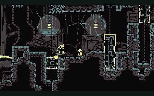 画像ギャラリー No.002のサムネイル画像 / 「City of None」プレイレポート。「Celeste」クリエイターたちの新作は，モノトーンのドット絵が美しい探索型アクション［BitSummit］