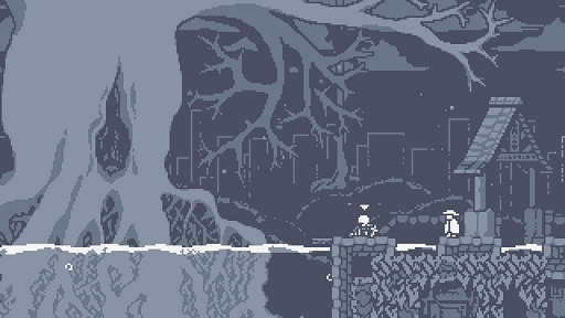 画像ギャラリー No.006のサムネイル画像 / 「City of None」プレイレポート。「Celeste」クリエイターたちの新作は，モノトーンのドット絵が美しい探索型アクション［BitSummit］