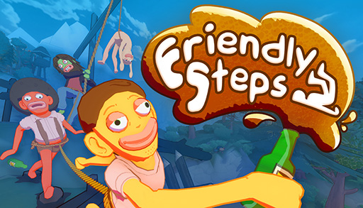 画像ギャラリー No.001のサムネイル画像 / 「Friendly Steps」のデモがSteamで公開に。ロープで体をつないだ酔っぱらいたちが帰宅を目指すアクションゲーム