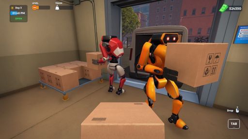 画像ギャラリー No.010のサムネイル画像 / ロボットを雇って自動化していく「Shipping Store Simulator 2037」，デモ版を配信開始。小さな集荷拠点から物流センターへと成り上がろう