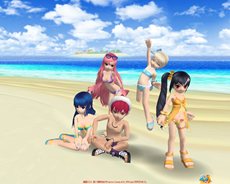 画像ギャラリー No.003のサムネイル画像 / 「スカッとゴルフ パンヤ」ガチャッとポンタに夏恒例の新作水着が登場。装備アイテム「スイカ頭」がもらえるキャンペーンも開催