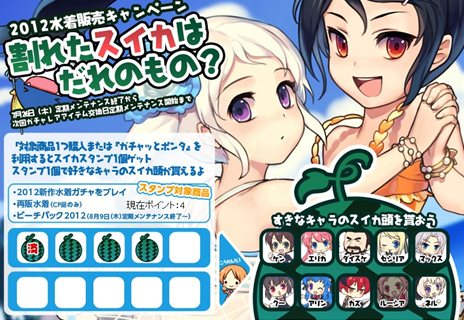 画像ギャラリー No.008のサムネイル画像 / 「スカッとゴルフ パンヤ」ガチャッとポンタに夏恒例の新作水着が登場。装備アイテム「スイカ頭」がもらえるキャンペーンも開催