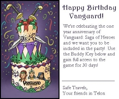 画像ギャラリー No.001のサムネイル画像 / サービス開始一周年の「Vanguard」,クイズ形式の記念イベントを実施
