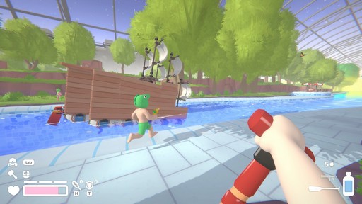 画像ギャラリー No.003のサムネイル画像 / 宇宙ウォーターパークをイカダで下る協力FPS「Lazy River」試遊レポート。水鉄砲や浮棒でゾンビを倒し,“流れる拠点”を守りながらプールからの脱出を目指せ