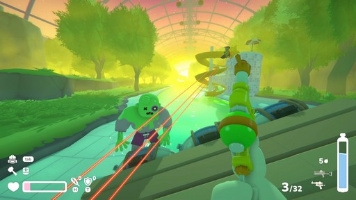 画像ギャラリー No.009のサムネイル画像 / 宇宙ウォーターパークをイカダで下る協力FPS「Lazy River」試遊レポート。水鉄砲や浮棒でゾンビを倒し,“流れる拠点”を守りながらプールからの脱出を目指せ
