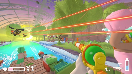 画像ギャラリー No.012のサムネイル画像 / 宇宙ウォーターパークをイカダで下る協力FPS「Lazy River」試遊レポート。水鉄砲や浮棒でゾンビを倒し,“流れる拠点”を守りながらプールからの脱出を目指せ