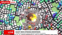画像ギャラリー No.006のサムネイル画像 / 悪の組織に雇われたパイロットとして，巨大ロボットで都市を襲う。インクリメンタルゲーム「How To Destroy A City」，デモ版を公開