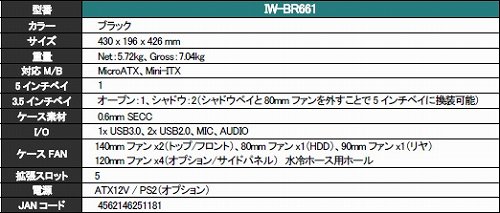 画像ギャラリー No.001のサムネイル画像 / エムヴィケー,In Winのゲーマー向けPCケース「IW-BR661」発売