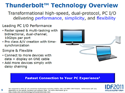 画像ギャラリー No.003のサムネイル画像 / Intel，高速インタフェース「Thunderbolt」の概要を公開し，「Ivy Bridge」世代で標準搭載へ。“ノートPC用外付けGPU”の登場も予告