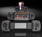 画像ギャラリー No.004のサムネイル画像 / ［TGS 2014］「のび〜るコントローラー NOBI-CON」は，縦画面/横画面どちらにも対応できるスマホ対応ゲームパッドだ