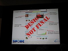 画像ギャラリー No.005のサムネイル画像 / ［GDC2008＃26］GDC恒例（？）の「Spore」セッションが開催。今回の議題はコンテンツの共有について