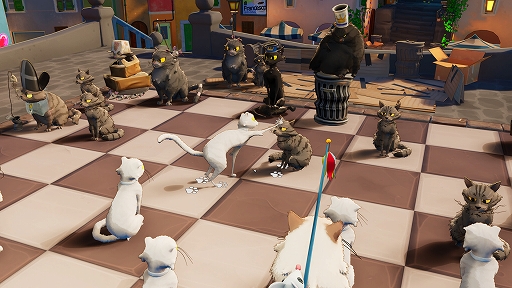 画像ギャラリー No.005のサムネイル画像 / かわいいモフモフネコたちを駒としたチェスゲーム「Cat Chess」,配信開始。相手のターンを待つ間にネコと遊べる
