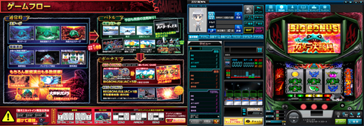 画像ギャラリー No.002のサムネイル画像 / 「777タウン.net」に“「パチスロガメラ”が登場。平均獲得枚数約560枚＆技術介入BIG BONUSを搭載