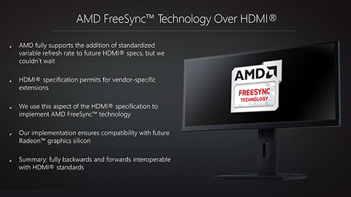画像ギャラリー No.002のサムネイル画像 / AMDがGPUの機能ロードマップを公開。2016年のRadeonはDisplayPort 1.3＆HDMI 2.0aとHDR表示，そしてHDMI接続時のFreeSyncに対応する