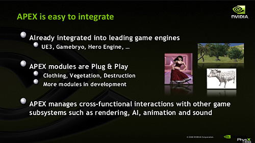 画像ギャラリー No.006のサムネイル画像 / ［GDC 2009＃08］NVIDIA，PhysXの可能性を広げる「APEX」の現状とデモを公開