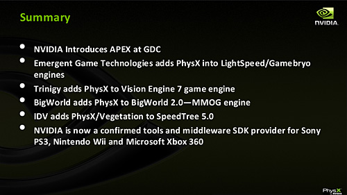 画像ギャラリー No.007のサムネイル画像 / ［GDC 2009＃08］NVIDIA，PhysXの可能性を広げる「APEX」の現状とデモを公開