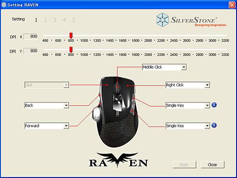 画像ギャラリー No.015のサムネイル画像 / SilverStoneのゲーマー向け周辺機器ブランド「Raven」第1弾マウス,ファーストインプレッション