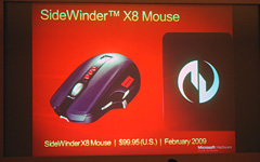 画像ギャラリー No.003のサムネイル画像 / Microsoft,BlueTrack採用のゲーマー向けワイヤレスマウス「SideWinder X8」発表