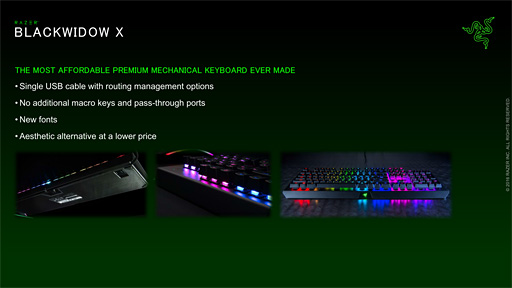 画像ギャラリー No.012のサムネイル画像 / Razerに聞くゲーマー向けキーボード新モデル「BlackWidow X」。オリジナルキースイッチは“第2世代”に