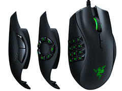 Razer，サイドボタンの数を変えられるマウス「Naga Trinity」を発表。スクロールホイールを装備した左手用キーパッド「Tartarus V2」も