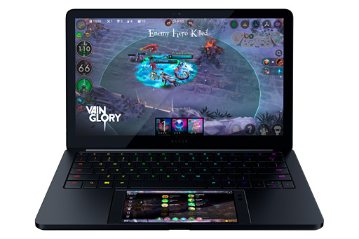 画像ギャラリー No.036のサムネイル画像 / ［CES 2018］Razer Phoneを填め込んで使うノートPC風コンセプトモデル「Project Linda」が登場。2.1chスピーカーと「HyperFlux」も