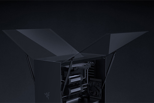 画像ギャラリー No.005のサムネイル画像 / Razer初のPCケース「Tomahawk Elite」は天板自動開閉システムと跳ね上がる側面ガラスパネルを搭載