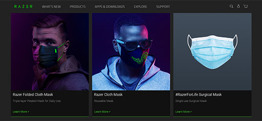 画像ギャラリー No.003のサムネイル画像 / Razer，話し声をクリアにする機能を備えたゲーマー向けマスクや，収納式有機ELディスプレイ搭載のゲーマー向けチェアを公開