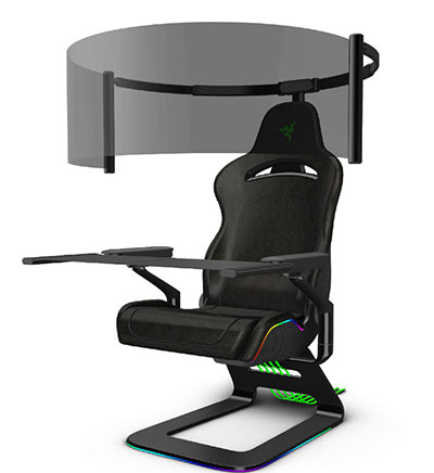画像ギャラリー No.007のサムネイル画像 / Razer，話し声をクリアにする機能を備えたゲーマー向けマスクや，収納式有機ELディスプレイ搭載のゲーマー向けチェアを公開