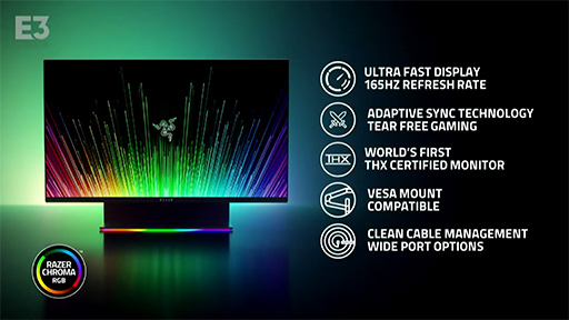 画像ギャラリー No.004のサムネイル画像 / Razer，THXの映像認証を受けた27型液晶ディスプレイ「Raptor 27」を発表。FreeSyncとG-SYNC Compatibleにも対応