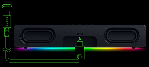 画像ギャラリー No.003のサムネイル画像 / Razer,幅40cmの光るサウンドバー「Leviathan V2 X」を発表。サブウーファーを省略したコンパクトモデル