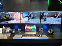 Thunderbolt 5搭載の「Razer Blade 18」で4K×3画面でのゲームプレイが可能に？ CES 2024のRazerブースをレポート
