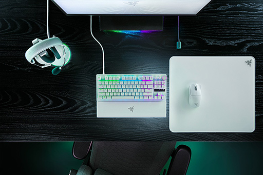 画像ギャラリー No.001のサムネイル画像 / 周辺機器をホワイトで揃えたい人向け,Razerの白い10キーレスキーボードやマウス,マイクが6月14日発売