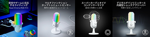 画像ギャラリー No.008のサムネイル画像 / 周辺機器をホワイトで揃えたい人向け,Razerの白い10キーレスキーボードやマウス,マイクが6月14日発売